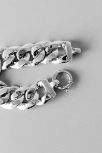 Pulseira Groumet Sólida | Prata 925 | Eletroformação