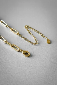 Colar Elos Alongados | Banho Ouro 18k | Versátil