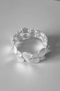 Pulseira Elos Círculos Orgânicos | Banho Prata 925 | Ajustável