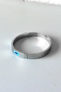 Bracelete Olhos Coloridos | Banho de Prata | Esmalte