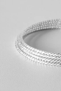 Kit 4 Pulseiras de Argola Fio Torcido | Prata 925 | Mix Moderno