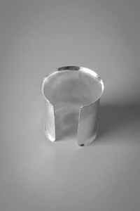 Bracelete Liso Curvo | Banho de Prata 925 | Minimalista