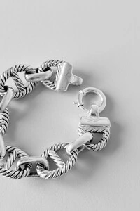 Pulseira Marinheiro Corda | Prata 925 | Eletroformação