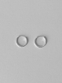 Brinco Argola Lisa 2mm 1cm | Prata 925 | Minimalista