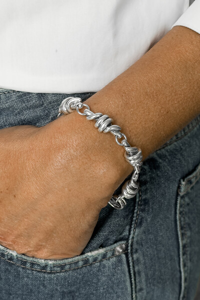Foto Pulseira Nó Espiral | Prata 925 | Eletroformação