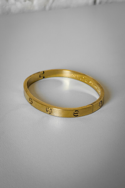 FotoBracelete Parafuso Liso | Banho de Ouro 18k | Moderno