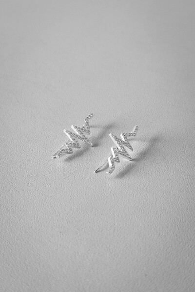 FotoBrinco Ear Climber Linha Da Vida | Prata 925 | Cravejado