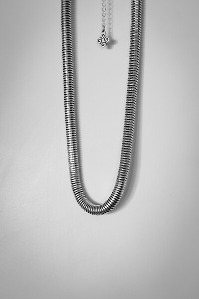 Foto Colar Cobra Grosso | Banho de Prata 925 | Moderno