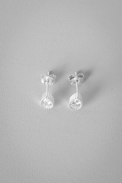 FotoBrinco Gota Texturizada Zircônia | Prata 925 | Elegante