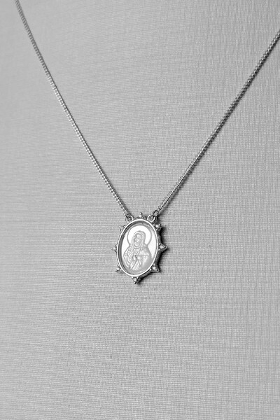 FotoEscapulário Madrepérola e Zircônias | Prata 925 | Proteção