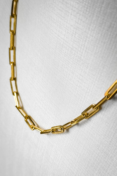 FotoCorrente Elos Longos | Banho de Ouro 18k | Moderna