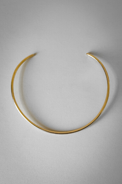 Foto Choker Aberto Liso | Banho de Ouro 18k | Moderno