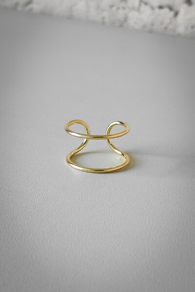 FotoAnel Dois Fios Ajustável | Banho de Ouro 18k | Minimalista
