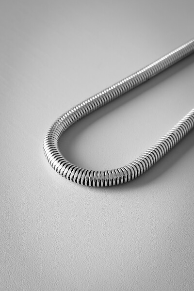 FotoColar Cobra Grosso | Banho de Prata 925 | Moderno