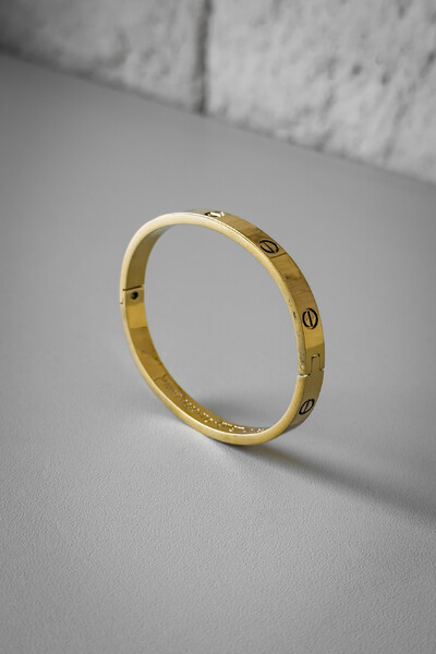 Foto Bracelete Parafuso Liso | Banho de Ouro 18k | Moderno