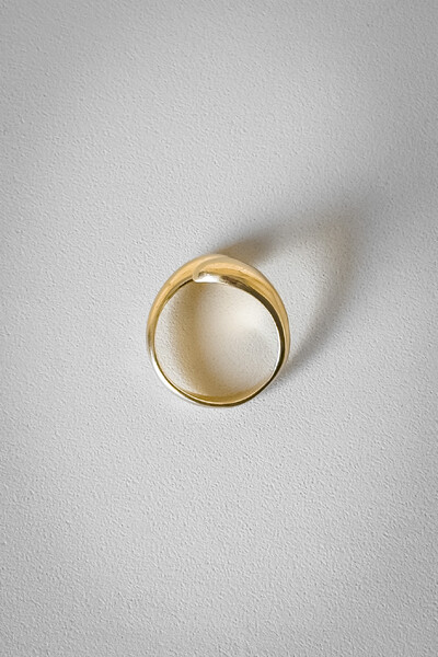 FotoAnel Fio Twist Gota Ajustável | Banho de Ouro 18k | Moderno