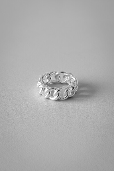 Foto Anel Elos Grumet com Zircônia | Prata 925