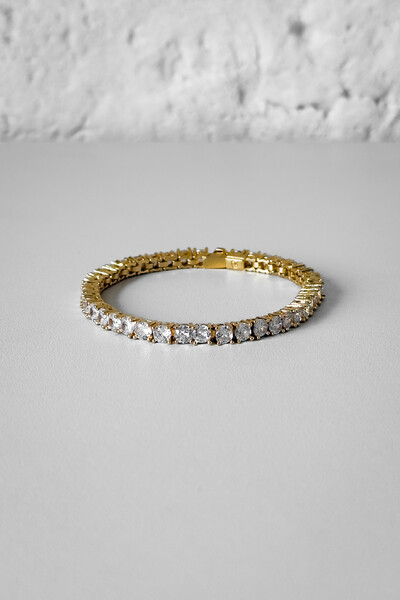 Foto Pulseira Riviera Cravejada | Banho Ouro 18k | Clássica