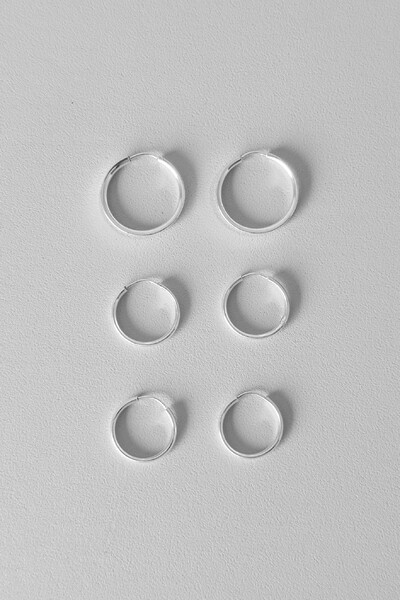 Foto #01 Trio de Argolas | Presente Essencial | Prata 925