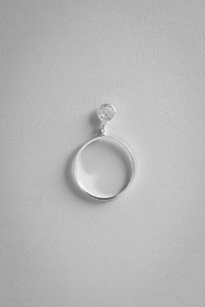 FotoAnel Fio Liso Pingente Luz | Prata 925 | Delicado