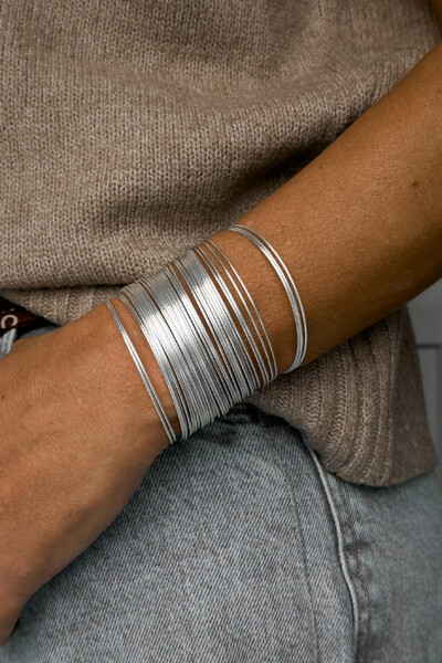 Foto Bracelete Fios | Banho de Prata 925 | Elegante