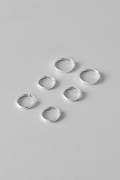 Foto#01 Trio de Argolas | Presente Essencial | Prata 925