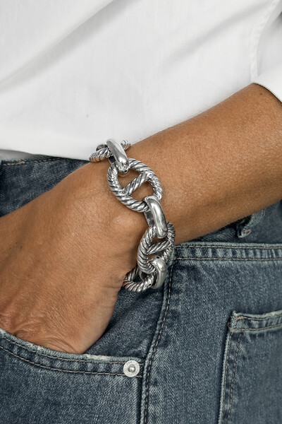 Foto Pulseira Marinheiro Corda | Prata 925 | Eletroformação