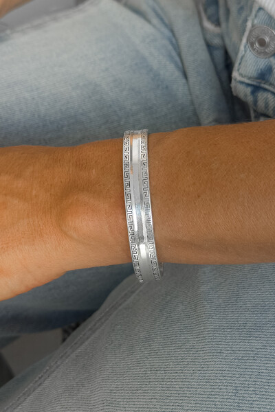 Foto Bracelete Grega Ajustável | Banho De Prata 925 | Clássico