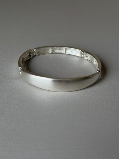Foto Bracelete Rígido Texturizado Banho de Prata
