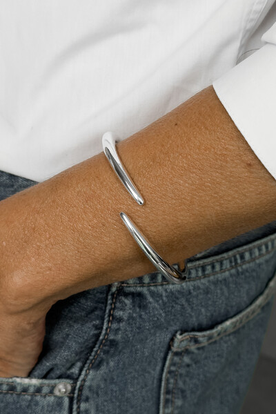 Foto Bracelete Abraço Liso | Prata 925 | Eletroformação