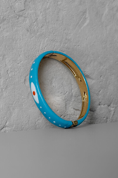 FotoBracelete Azul Olho Grego | Banho Ouro 18k | Verão