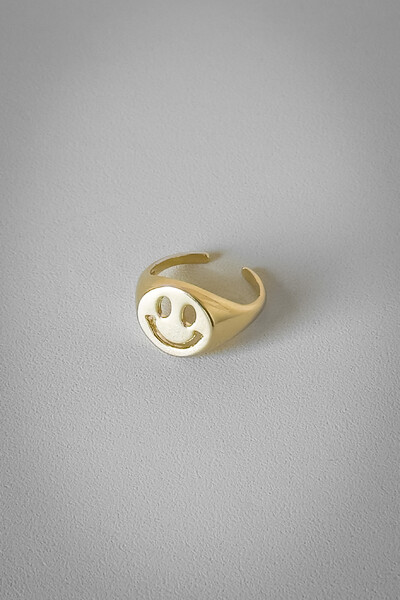 Foto Anel Smile Ajustável | Banho de Ouro 18k