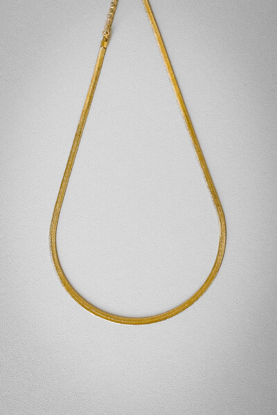 Foto Corrente Laminada | Banho de Ouro 18k | Elegante