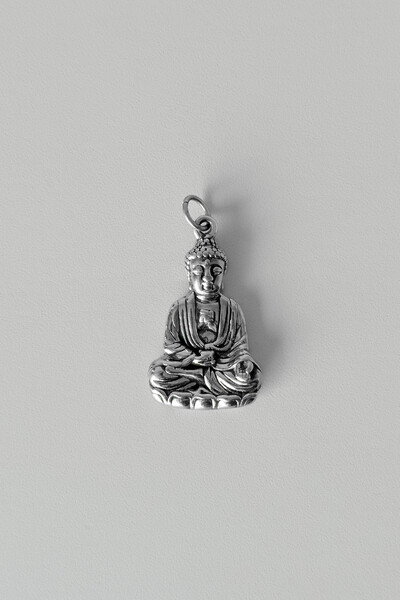 Foto Pingente Buda | Prata 925 | Escultura em Lótus