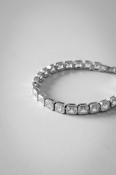 FotoPulseira Zircônia Branca | Banho de Ródio | Elegante