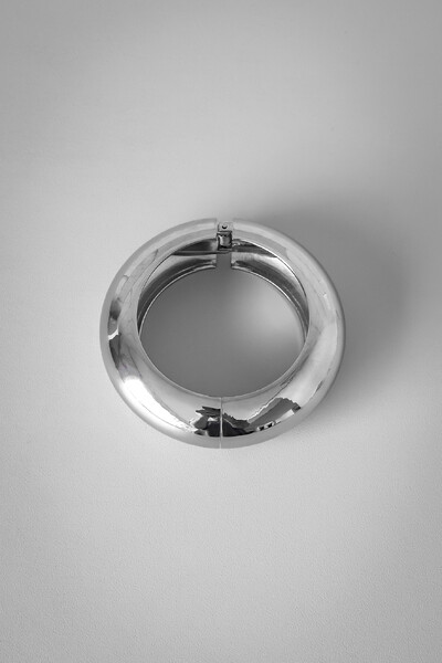 FotoBracelete Oval Bold | Banho Ródio | Moderno