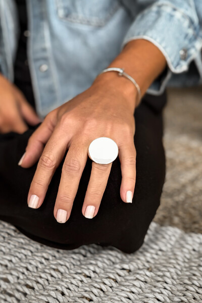 Foto Anel Redondo Liso | Prata 925 | Minimalista