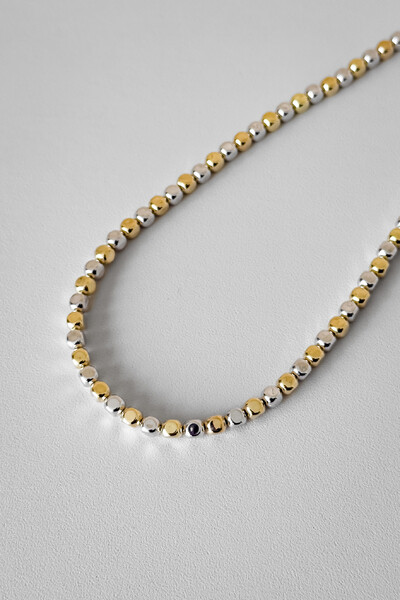 FotoColar Elos Bicolor | Banho Ouro 18k e Ródio | Sofisticado