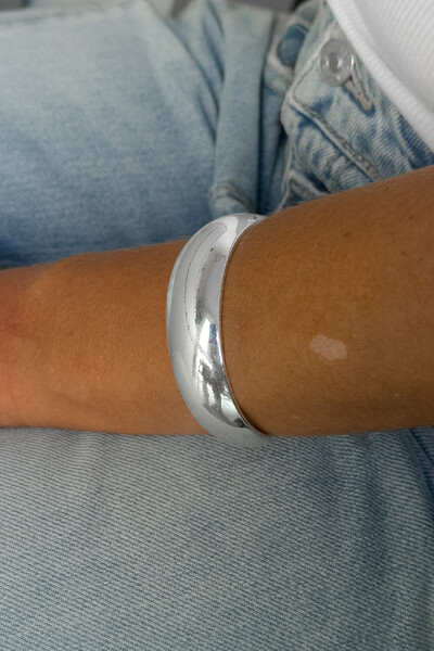 Foto Bracelete Bombê Liso Ajustável | Banho De Prata 925