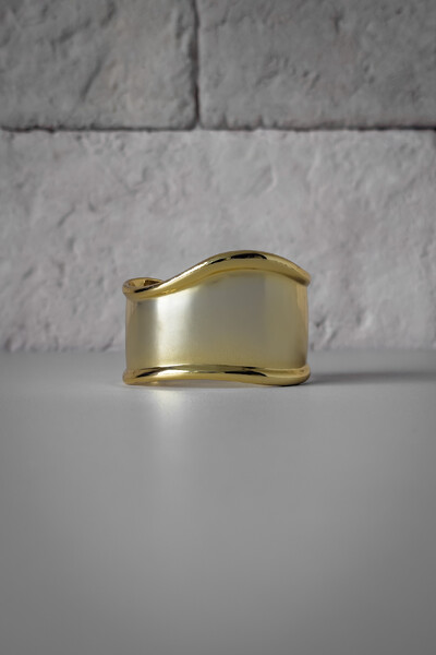 Foto Bracelete Punho Orgânico M | Banho de Ouro 18k | Elegante