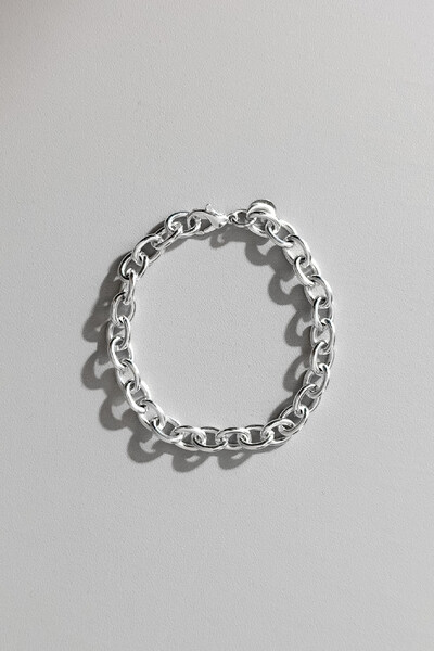 Foto Pulseira Chain | Banho de Prata | Elo Oval Grosso