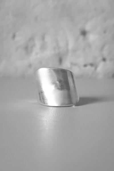 FotoAnel Irregular Liso | Banho Prata 925 | Ajustável