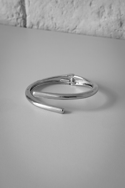 FotoBracelete Minimalista Aberto | Banho de Ródio | Moderno