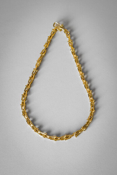 Foto Colar Elos Geométricos Pequenos 45cm | Banho de Ouro 18k | Tatsi