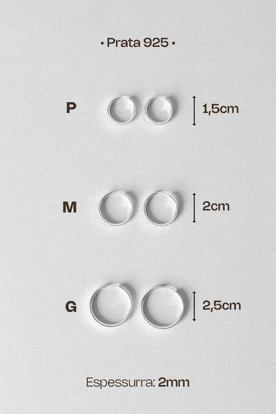 FotoBrinco Argola Fio Quadrado 2mm | Prata 925