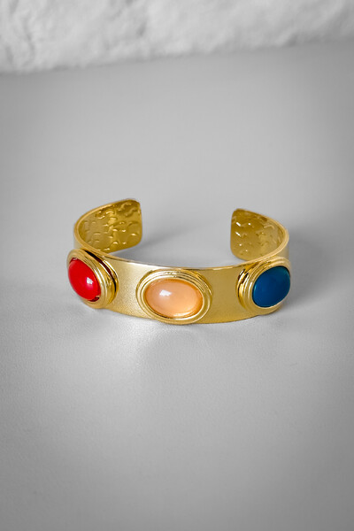 FotoBracelete Pedras Coloridas | Banho Ouro 18k | Vibrante