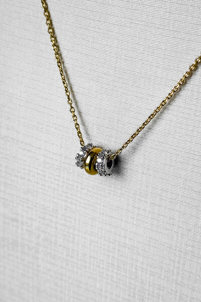 FotoColar Trio Cravejado | Banho Ouro 18k e Ródio | Minimalista