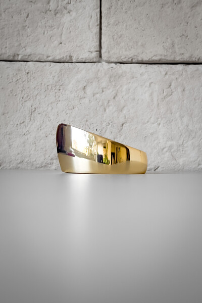 Foto Bracelete Largo Esculpido | Banho de Ouro 18k | Moderno