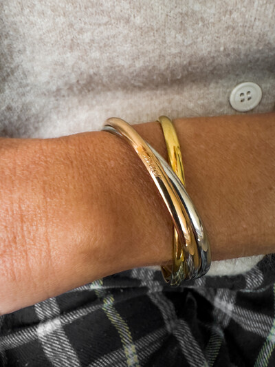 FotoPulseira Três Elos | Banho de Ouro 18k, Rose e Ródio
