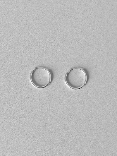 Foto Brinco Argola Lisa 2mm 1cm | Prata 925 | Minimalista